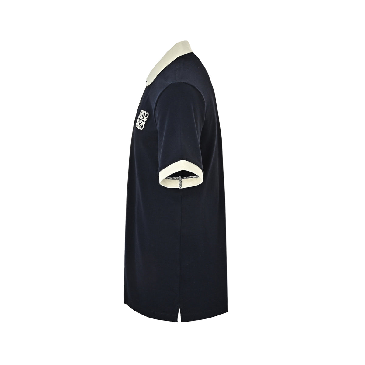 Loewe/Luoyiwei 26ss contrast lapel embroidered logo Polo short sleeves