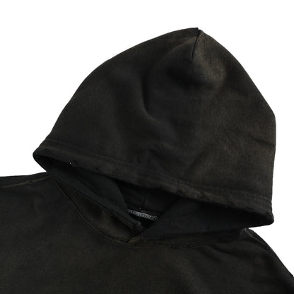 Chrome Hearts Cross Logo Patch Embroidery Washed Burnt Flower Hooded Sweatshirt
