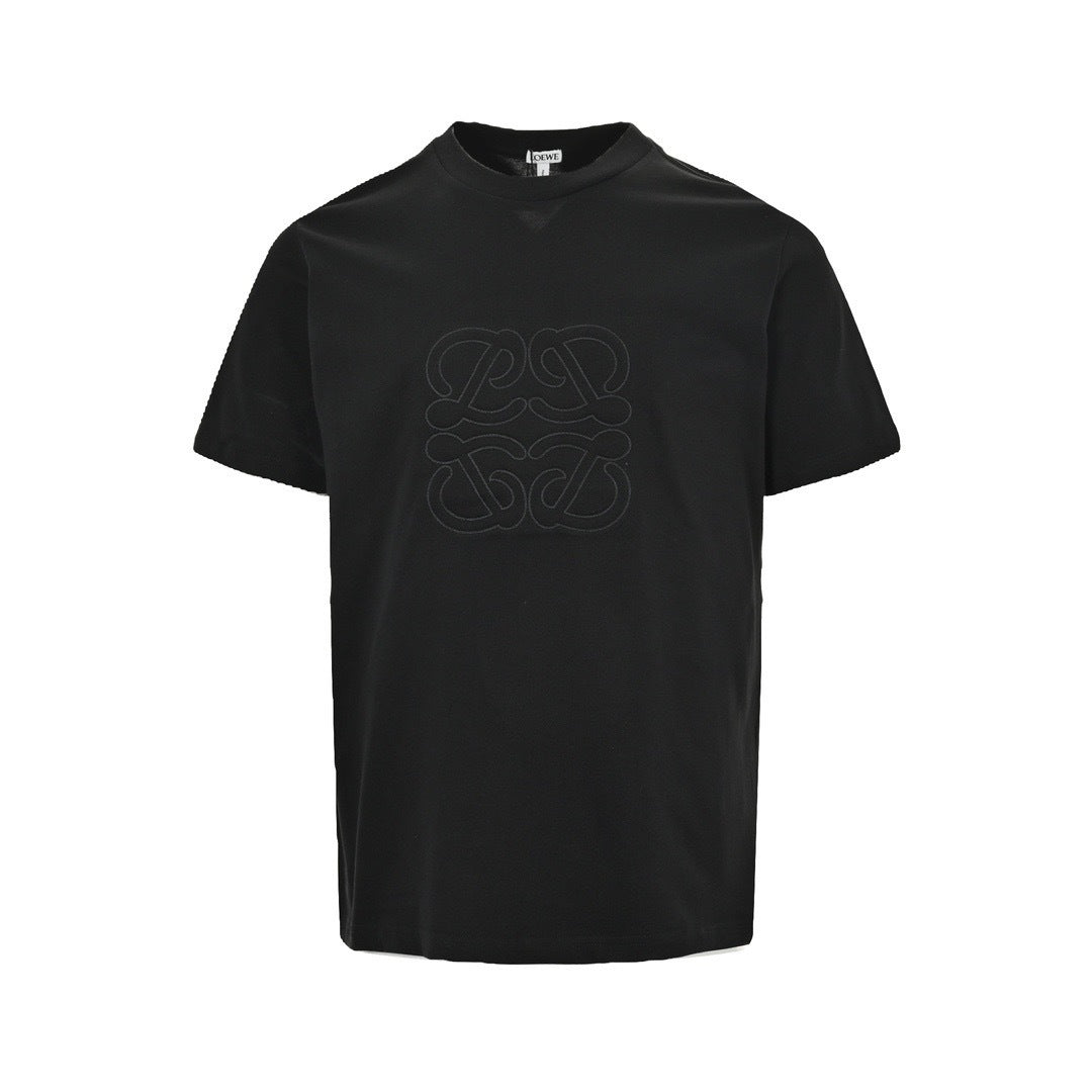 Loewe/Luo Yiwei 24ss embroidered large logo short sleeves