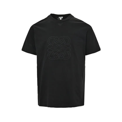 Loewe/Luo Yiwei 24ss embroidered large logo short sleeves