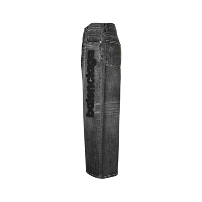 Balenciaga/Balanciaga three-dimensional embroidered baggy washed jeans