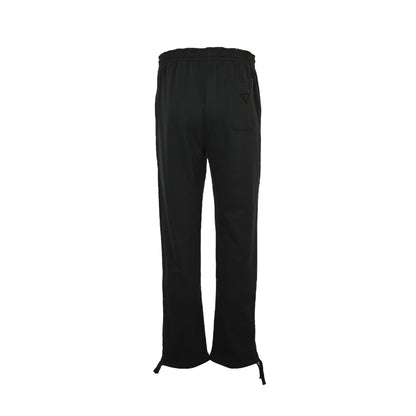 Prada 25Fw cotton drawstring straight casual trousers with cloth label