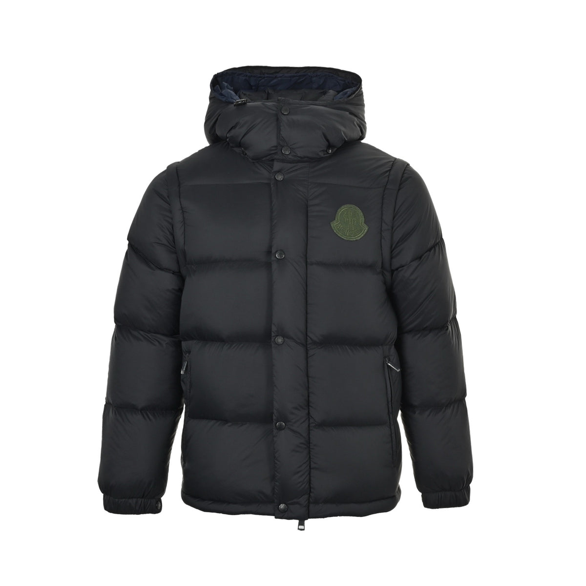 Moncler/Mask CYCLONE large logo sleeves detachable hooded down jacket