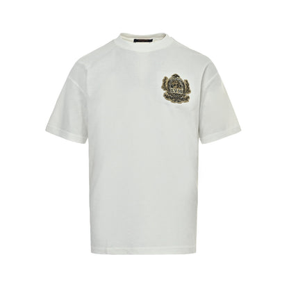 Louis Vuitton embroidered badge checkerboard short sleeves
