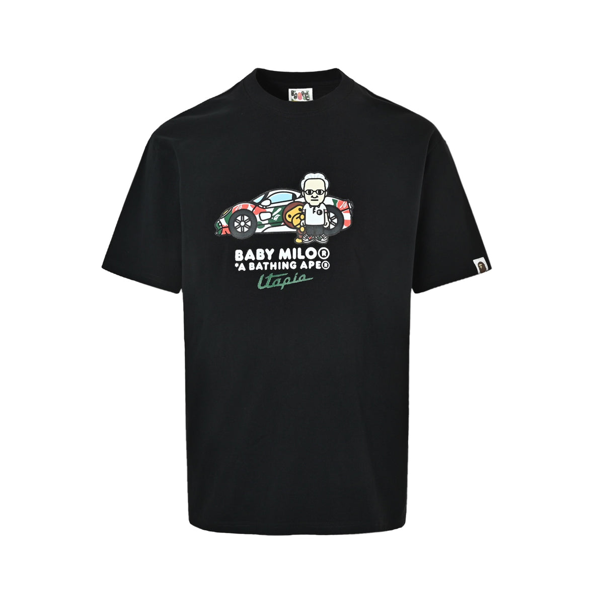 Bape 26ss little monkey sports car print short sleeves