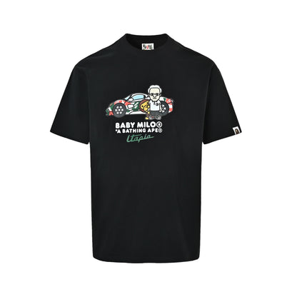 Bape 26ss little monkey sports car print short sleeves