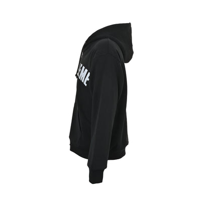 Supreme 24 style patch embroidered letter zipper hooded sweatshirt jacket