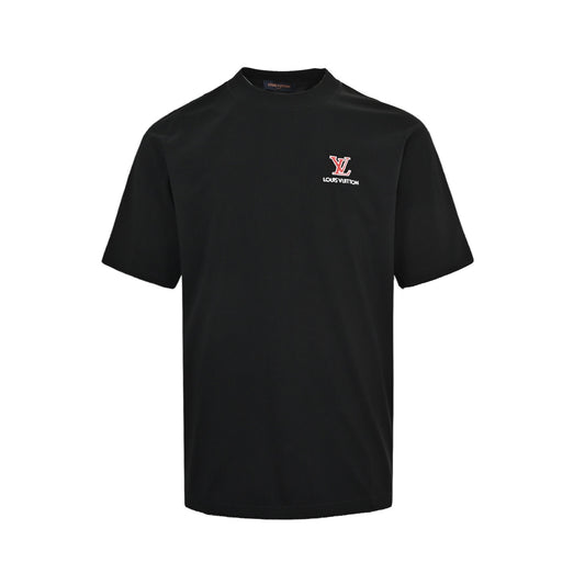 Louis Vuitton 26ss embroidered presbyopic letter short sleeves