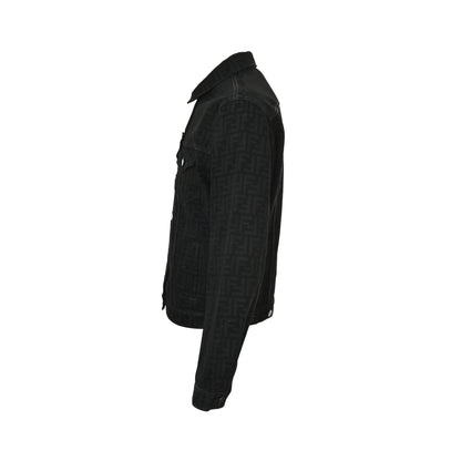 Fendi all-over printed FF suit denim jacket