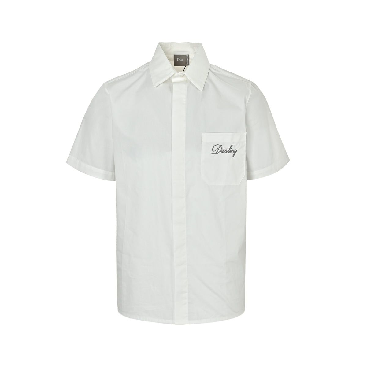 Dior pocket signature embroidered short-sleeved shirt