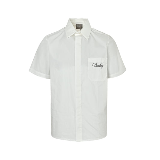 Dior pocket signature embroidered short-sleeved shirt