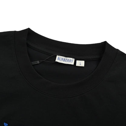 Burberry 25ss splash-ink toothbrush embroidered war horse short sleeves