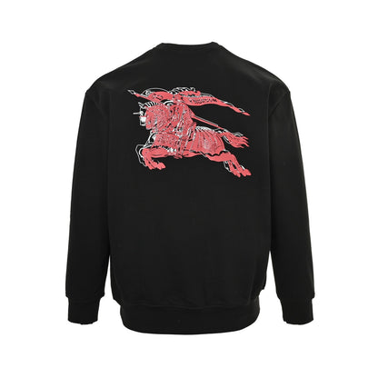 Burberry 25Fw overlapping war horse logo printed round neck sweatshirt