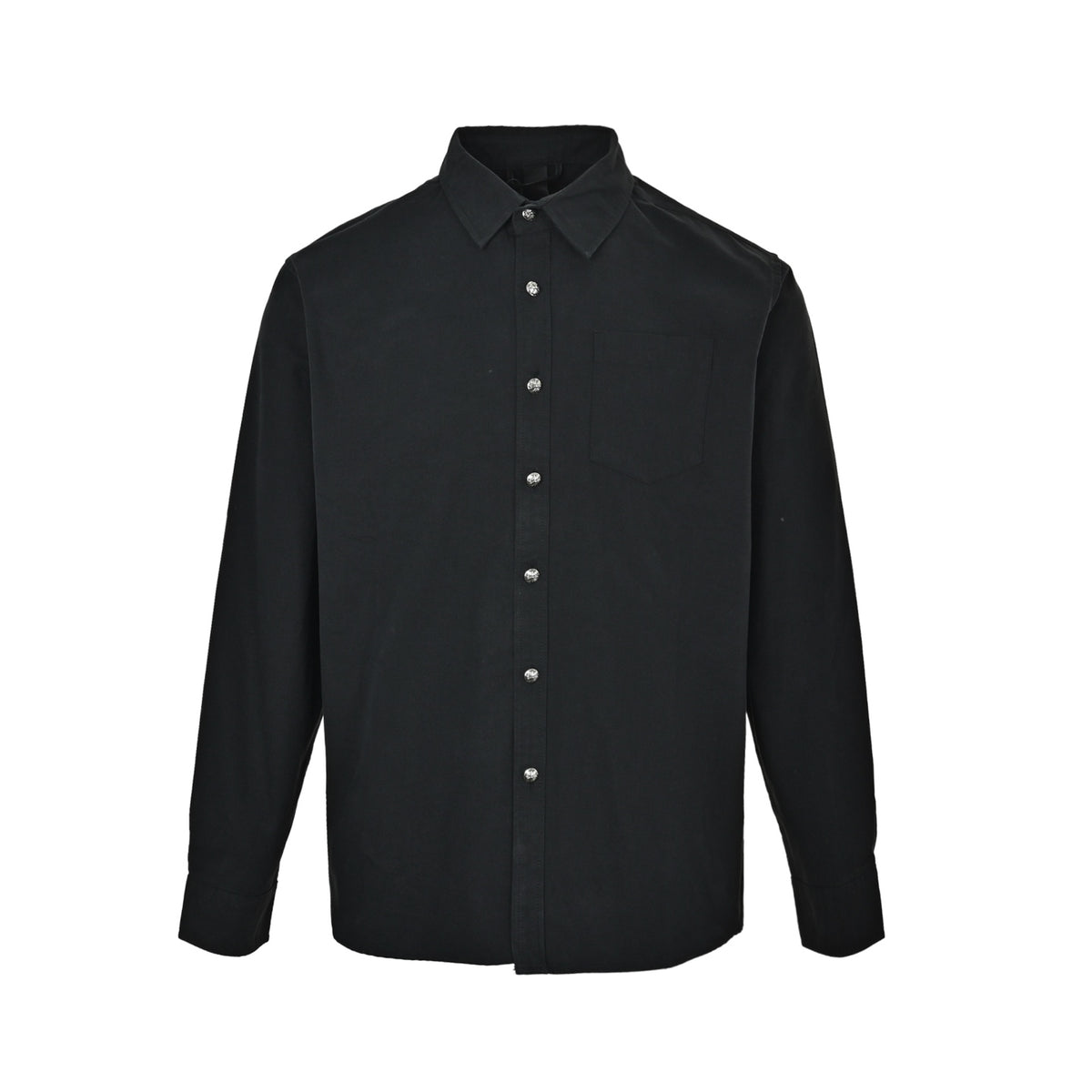 Chrome Hearts cuffs cross leather label long-sleeved shirt