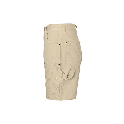 Louis Vuitton presbyopic embossed denim shorts