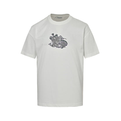 Burberry 25ss war horse foam printed short sleeves