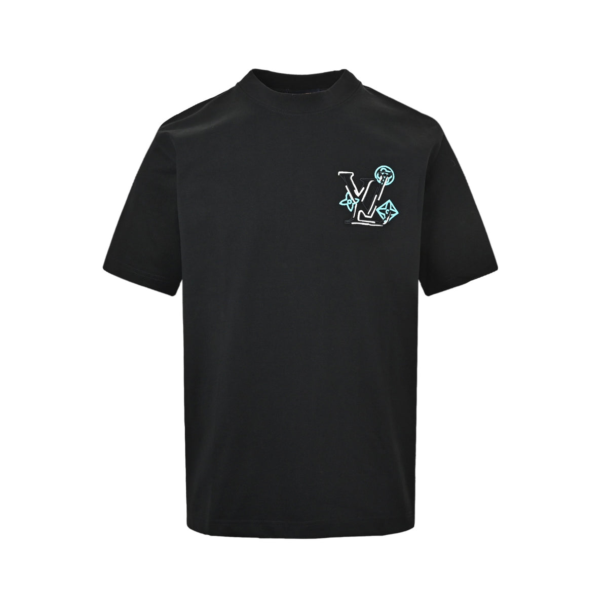 Louis Vuitton 26ss four-leaf star flower printed short sleeves on the back