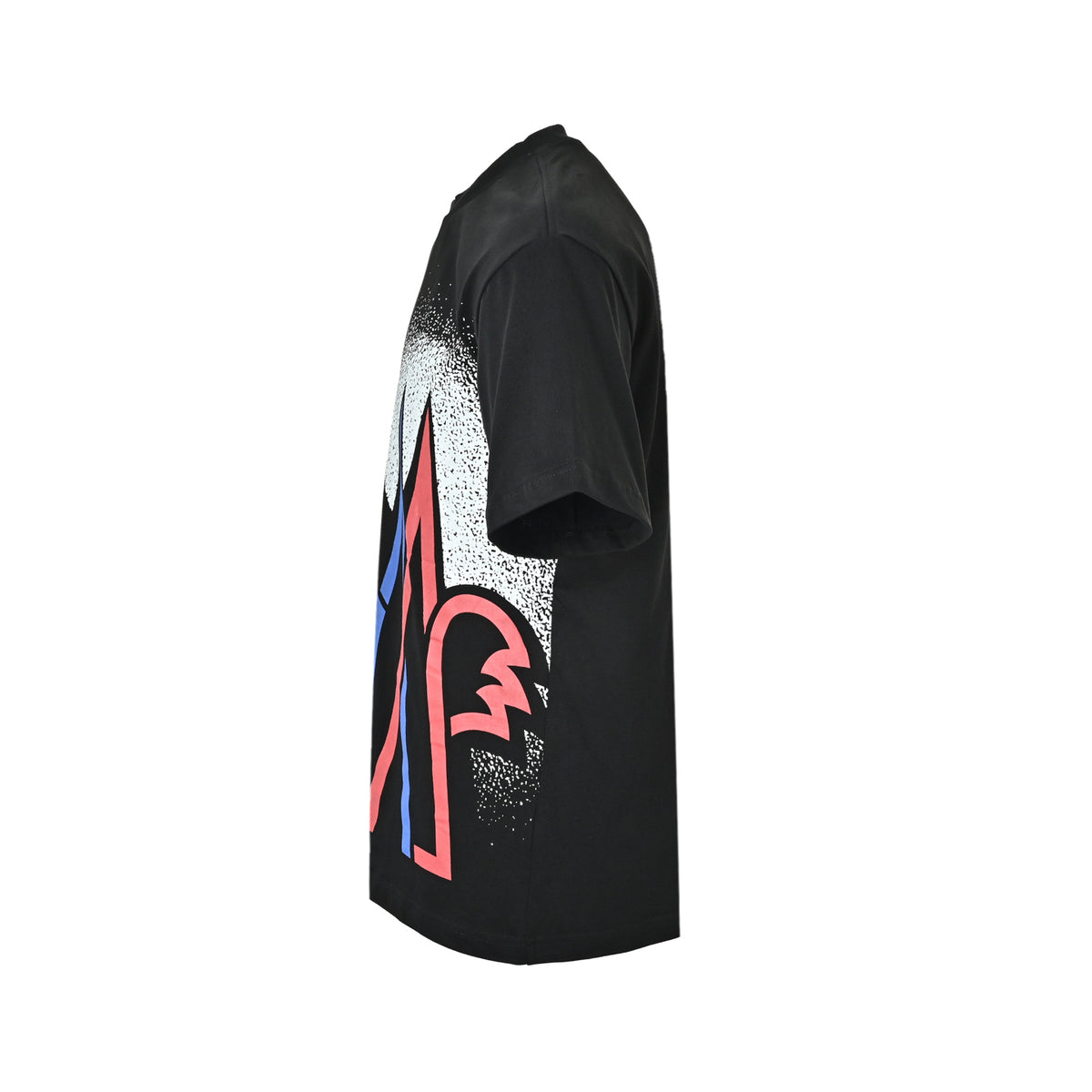 Moncler/mask blue and red contrast splash ink short sleeves