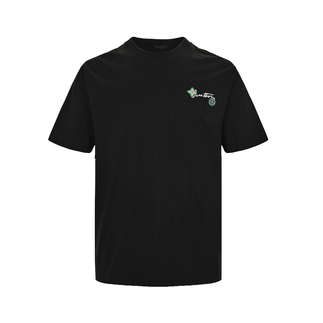 Louis Vuitton floral letter embroidered short sleeves