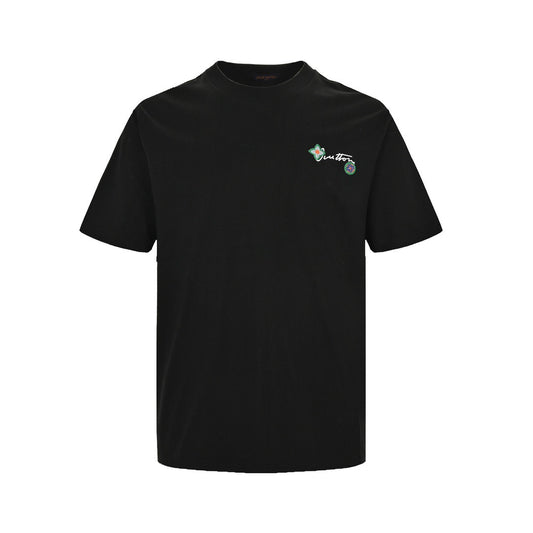 Louis Vuitton floral letter embroidered short sleeves