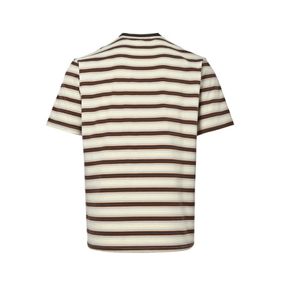AURALEE Creamy white striped short sleeves