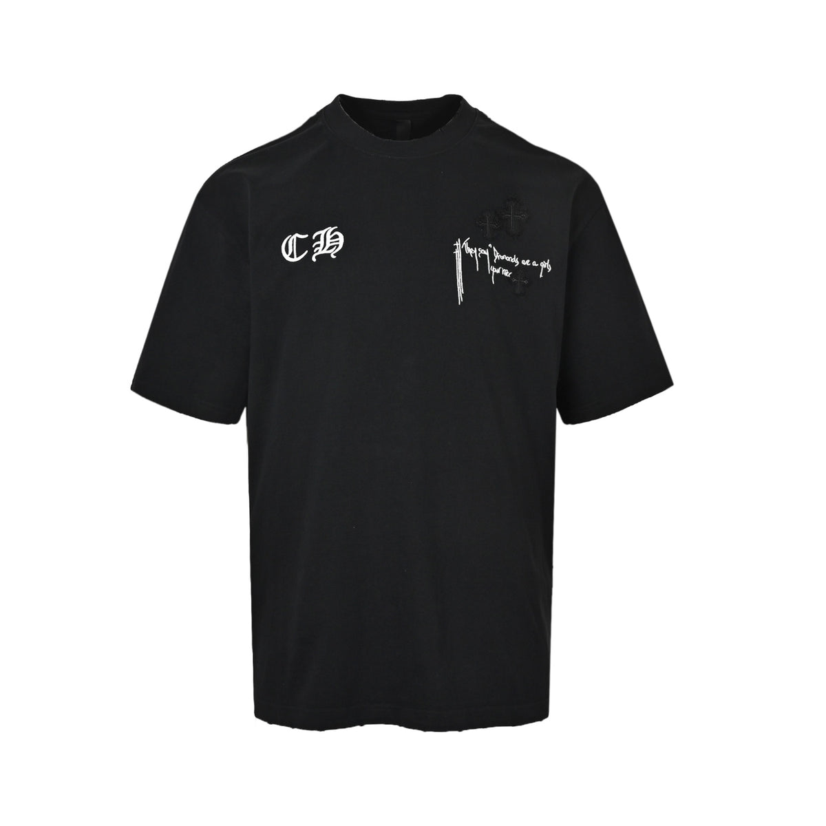 Chrome Hearts/Chrome Heart short sleeves with patch on the back