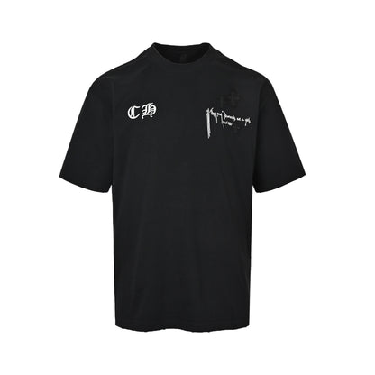 Chrome Hearts/Chrome Heart short sleeves with patch on the back
