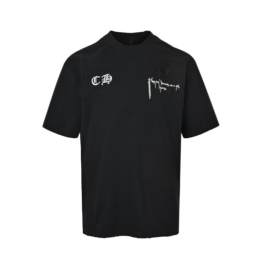 Chrome Hearts/Chrome Heart short sleeves with patch on the back