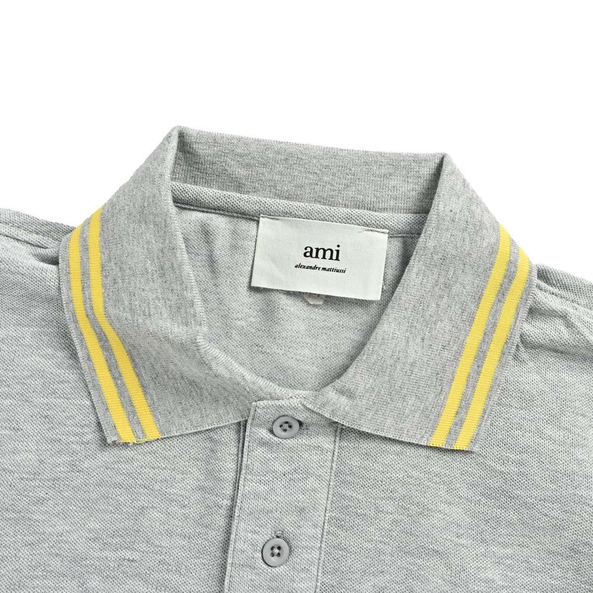 Ami Paris Love Color Block Neck Polo Short Sleeve