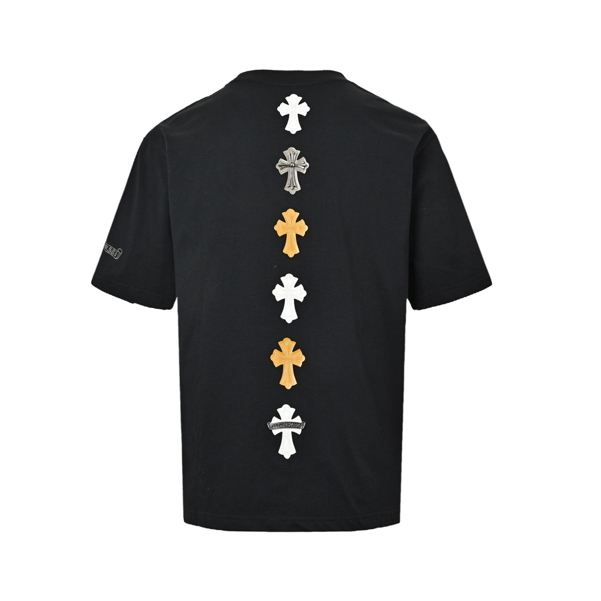 Chrome Hearts/Chrome Heart Metal Leather Label Short Sleeves