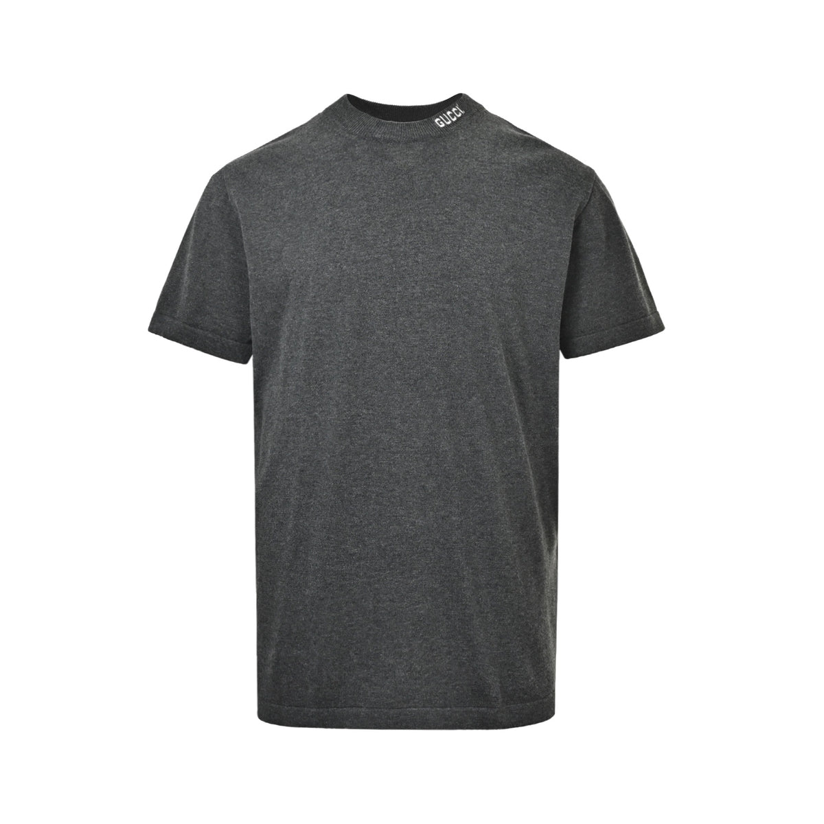 Gucci knitted short sleeves with small letters on the neckline