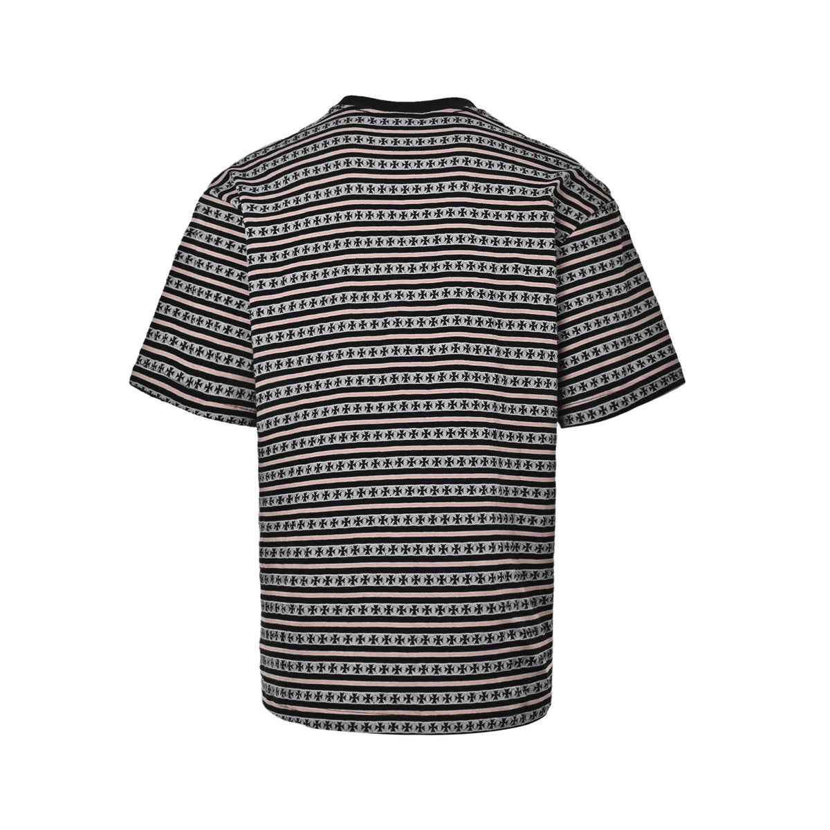 Chrome Hearts Cross Striped Short Sleeves