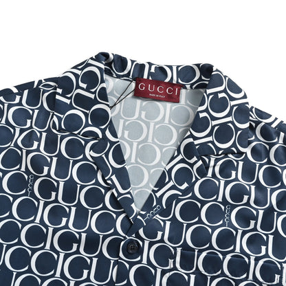 Gucci 24ss all-over barrage print short-sleeved shirt