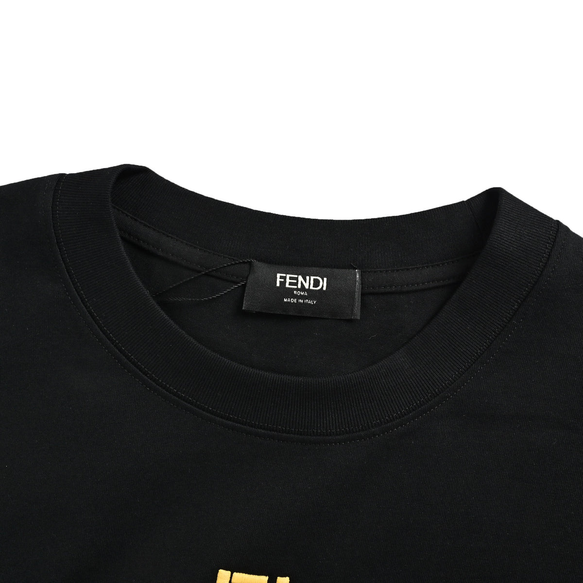Fendi FF three-dimensional embroidered short sleeves