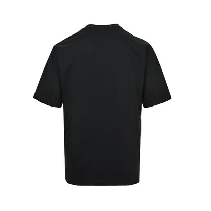 Balenciaga 26ss retro badge printed washed short-sleeve