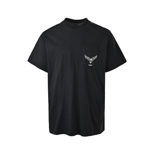 CHROME HEARTS/Chrome Heart Skull Visual Cross Print Short Sleeves