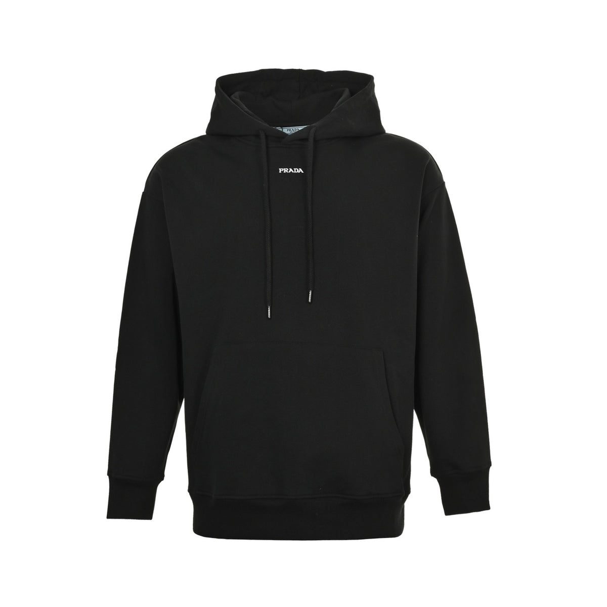Prada 25Fw hooded sweatshirt with small letters embroidered on the chest