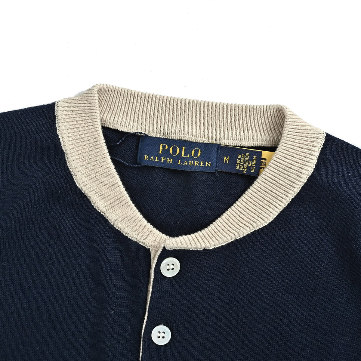 Ralph Lauren henley collar knitted short sleeves