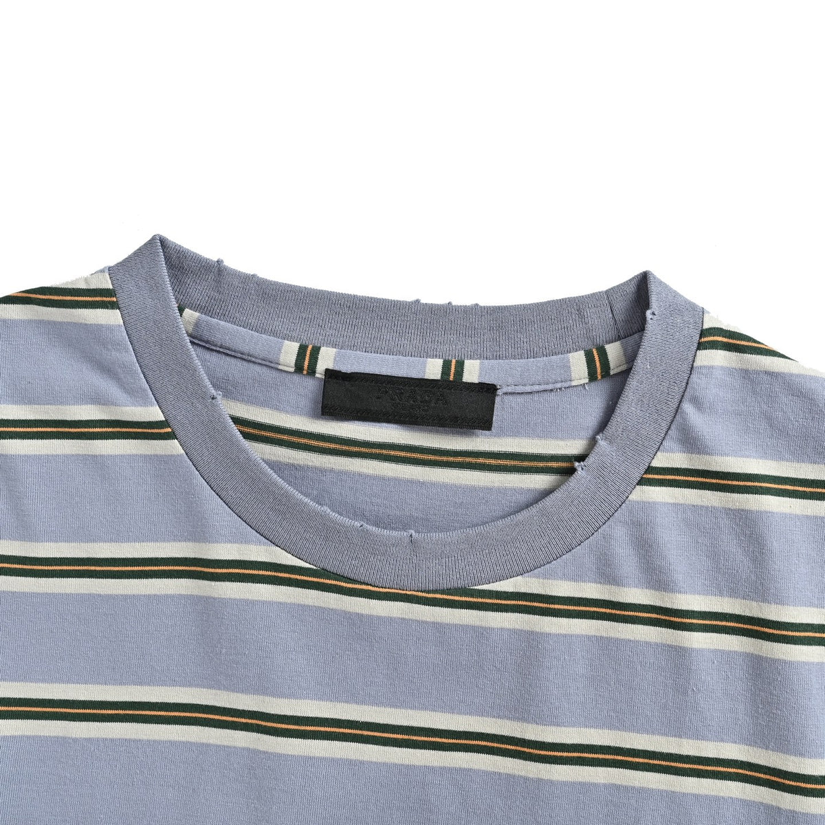 Prada lilac striped long-sleeved T-shirt