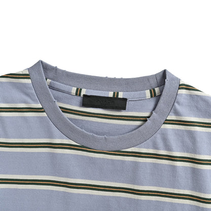 Prada lilac striped long-sleeved T-shirt