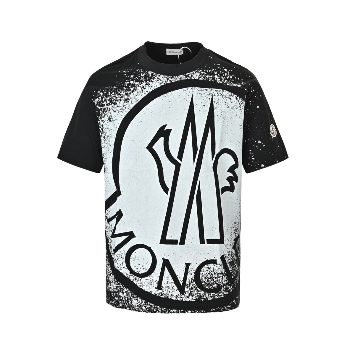 Moncler/Mask 26ss inkjet large logo printed short sleeves