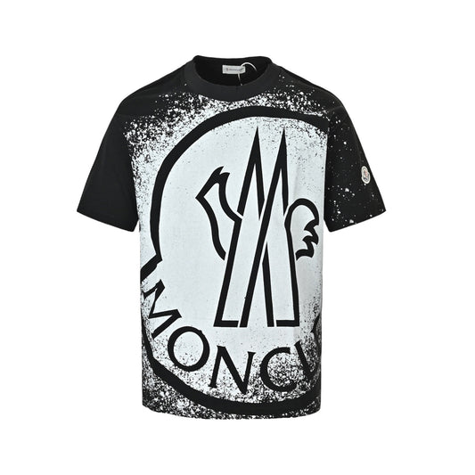 Moncler/Mask 26ss inkjet large logo printed short sleeves