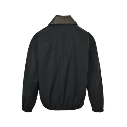BOTTEGA VENETA/BV woven leather collar jacket