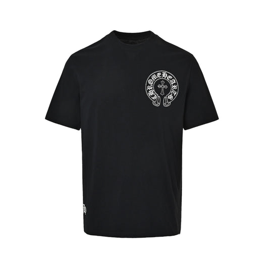 Chrome Hearts Sanskrit cross embroidered short sleeves