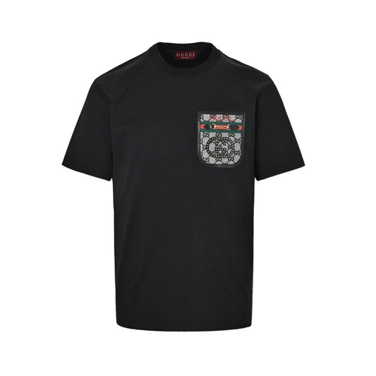 Gucci 26ss horsebit fake pocket short sleeves