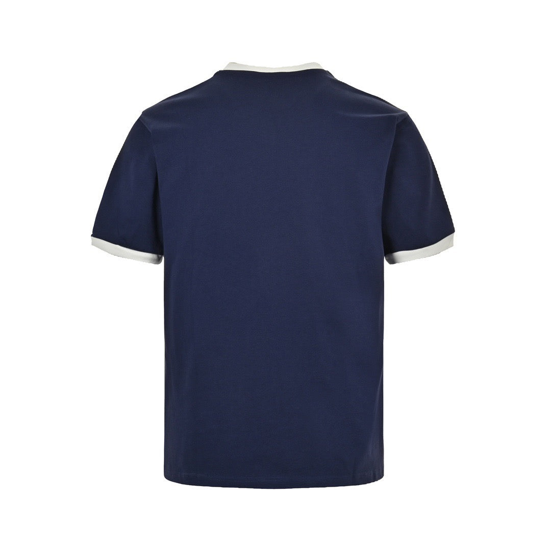 Gucci 23ss 1921 embroidered logo contrasting short sleeves