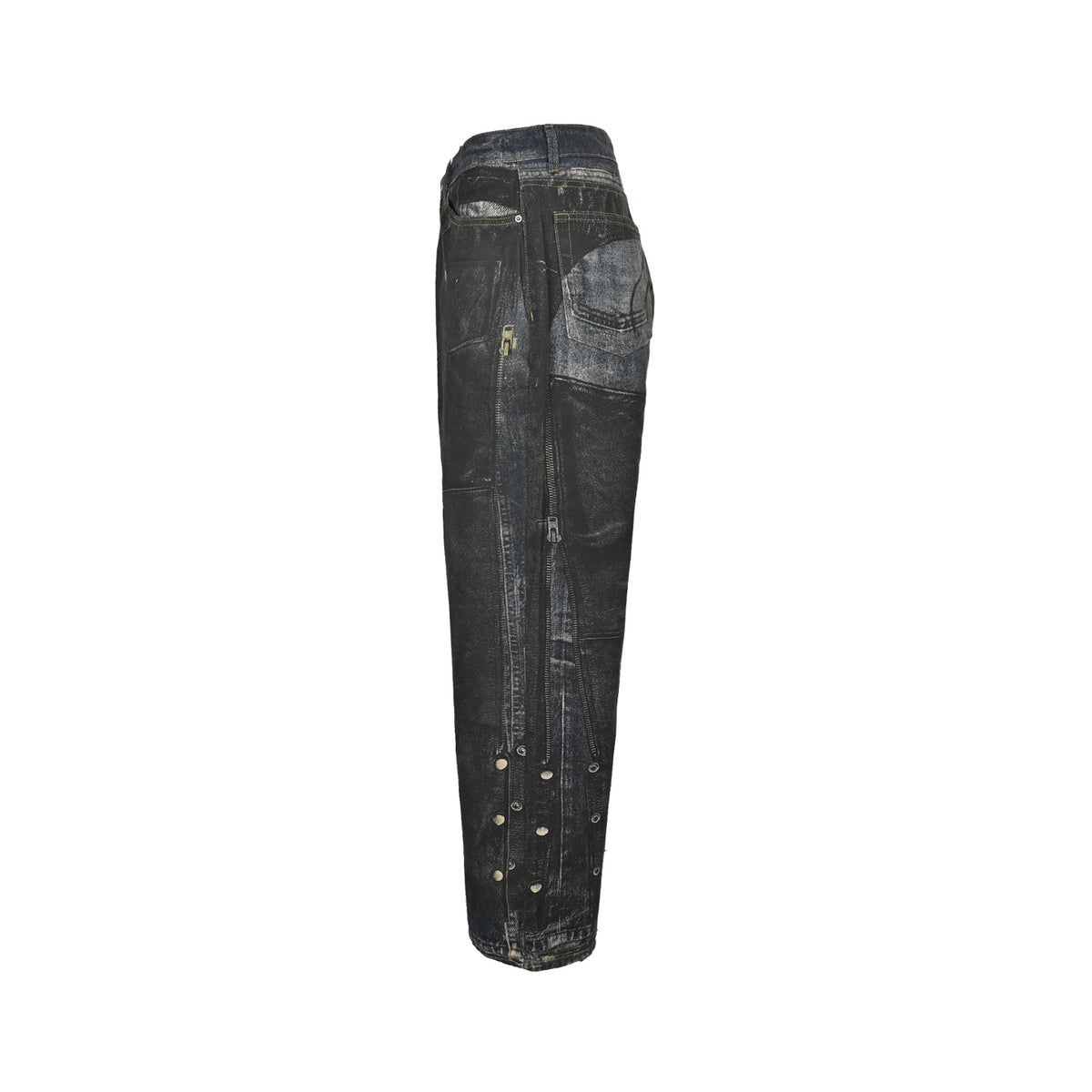 Acne Studios 3D digital print wide leg jeans