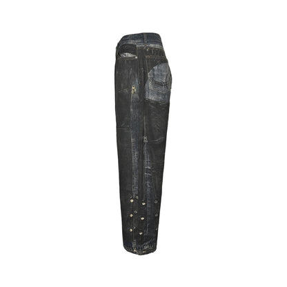 Acne Studios 3D digital print wide leg jeans
