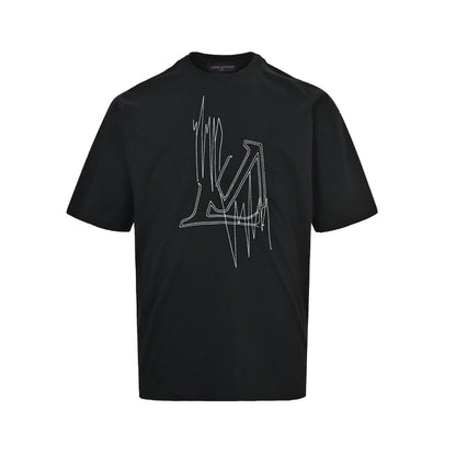 Louis Vuitton tassel dotted embroidered short sleeves
