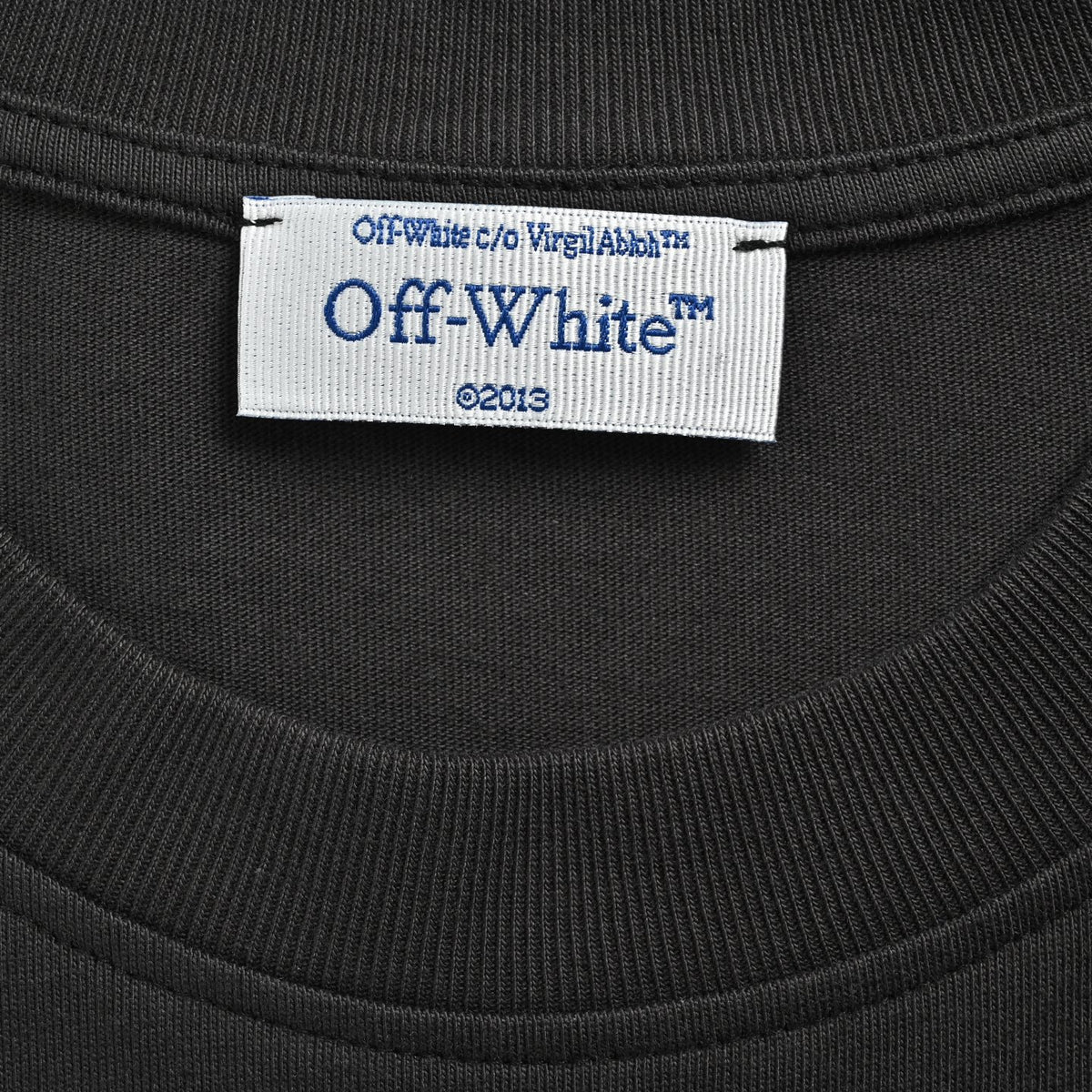 OFF WHITE CO VIRGIL 24ss Psalm Virgin printed washed short sleeves on the chest